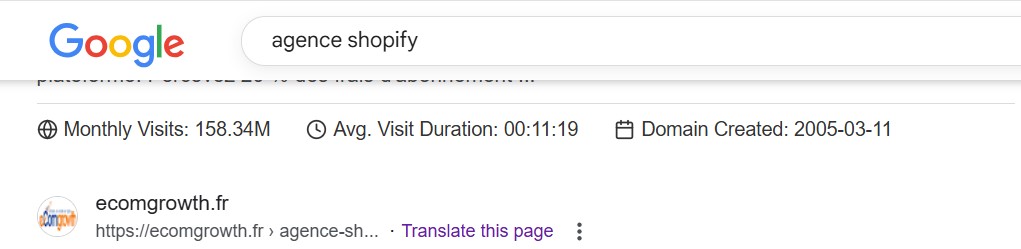 agence seo shopify