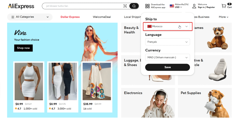 aliexpress maroc
